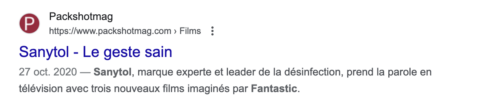 Extrait d'un article sur la campagne TV Sanytol imaginée par Fantastic qui dévoile la signature Le geste Sain